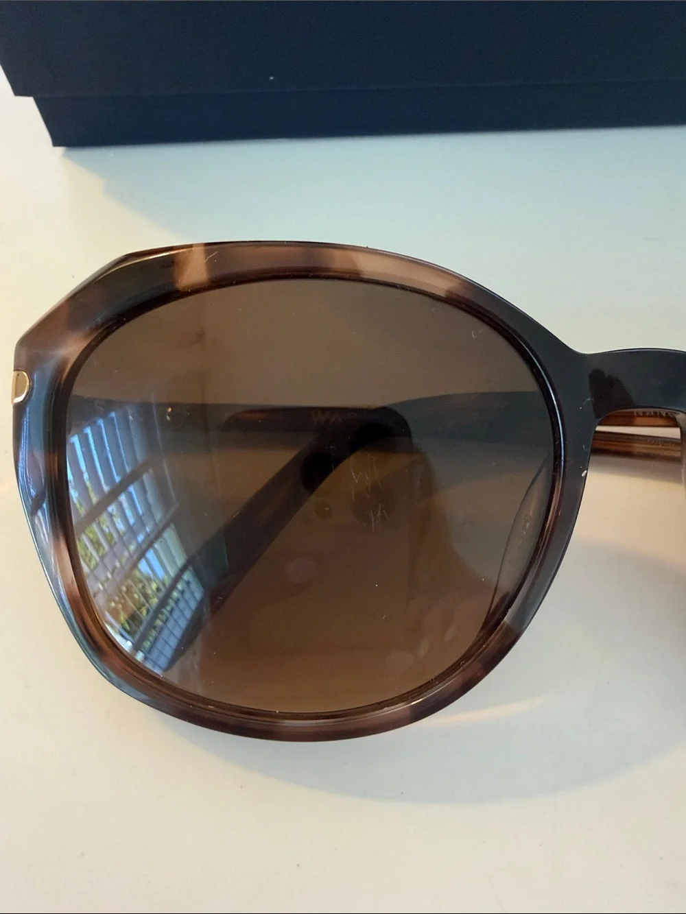 Warby Parker Nancy Women's Oversized Brown Tortoise Sunglasses